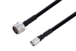 Fire Rated N Male to NEX10 Male Low PIM Cable 100 cm Length Using SPF-250 Coax Using Times Microwave Parts