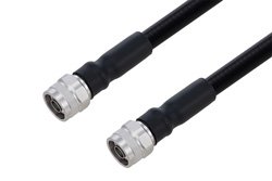 Fire Rated N Male to N Male Low PIM Cable 24 Inch Length Using SPF-500 Coax Using Times Microwave Parts