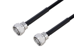 Outdoor Rated 4.3-10 Male to 4.3-10 Male Low PIM Cable 60 Inch Length Using SPO-250 Coax Using Times Microwave Parts