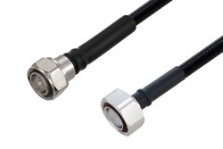 Outdoor Rated 4.3-10 Male to 7/16 DIN Male Low PIM Cable 60 Inch Length Using SPO-375 Coax Using Times Microwave Parts