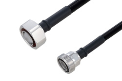 Outdoor Rated 7/16 DIN Male to 7/16 DIN Female Low PIM Cable 150 cm Length Using SPO-375 Coax Using Times Microwave Parts