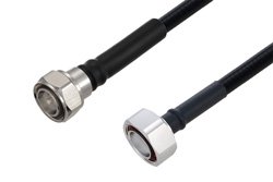 Fire Rated 4.3-10 Male to 7/16 DIN Male Low PIM Cable 150 cm Length Using SPF-375 Coax Using Times Microwave Parts