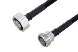 Fire Rated 7/16 DIN Male to 7/16 DIN Female Low PIM Cable 50 cm Length Using SPF-375 Coax Using Times Microwave Parts