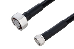 Outdoor Rated 4.3-10 Male to 7/16 DIN Male Low PIM Cable 60 Inch Length Using SPO-500 Coax Using Times Microwave Parts