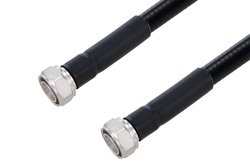 Outdoor Rated 4.3-10 Male to 4.3-10 Male Low PIM Cable 24 Inch Length Using SPO-500 Coax Using Times Microwave Parts