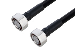 Fire Rated 7/16 DIN Male to 7/16 DIN Male Low PIM Cable 12 Inch Length Using SPF-500 Coax Using Times Microwave Parts