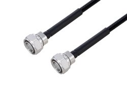 Fire Rated 4.3-10 Male to 4.3-10 Male Low PIM Cable 48 Inch Length Using SPF-250 Coax Using Times Microwave Parts