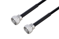 Fire Rated 4.3-10 Male to 4.3-10 Male Low PIM Cable 50 cm Length Using SPF-250 Coax Using Times Microwave Parts