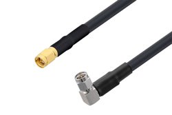 SMA Male Right Angle to SMA Male Low Loss Cable Using LMR-240 Coax