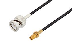 BNC Male to MCX Jack Bulkhead Low Loss Cable 50 CM Length Using LMR-100 Coax
