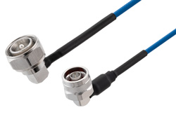4.3-10 Male Right Angle to N Male Right Angle Low PIM Cable 50 CM Length Using TFT-402 Coax Using Times Microwave Components