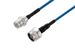 2.2-5 Female to N Male Low PIM Cable 24 Inch Length Using TFT-402 Coax Using Times Microwave Components