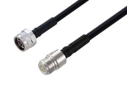 Outdoor Rated N Male to N Female Cable Using SPO-250 Coax Using Times Microwave Parts in 48 inch