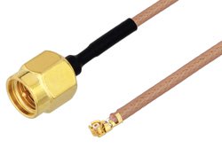  SMA公头转UMCX 2.5插头电缆组件，使用RG178-DS同轴电缆，RoHS