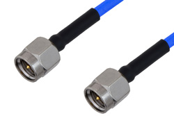 SMA Male to SMA Male Cable 100 cm Length Using PE-086FLEX Coax , LF Solder