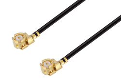 UMCX 2.5 Plug to UMCX 2.5 Plug Cable 6 Inch Length Using 0.81mm Coax, RoHS