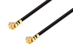 UMCX 2.5 Plug to UMCX 2.5 Plug Cable 6 Inch Length Using 1.37mm Coax, RoHS