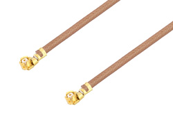 UMCX 2.5 Plug to UMCX 2.5 Plug Cable 12 Inch Length Using RG178 Coax, RoHS