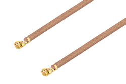 UMCX 2.5 Plug to UMCX 2.5 Plug Cable 12 Inch Length Using RG178-DS Coax, RoHS