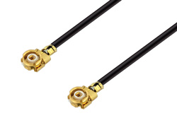 UMCX 2.1 Plug to UMCX 2.1 Plug Cable 6 Inch Length Using 0.81mm Coax, RoHS