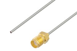 Pigtail Test Probe Cable SMA Female to Straight Cut Lead Using PE-SR047TN, RoHS