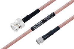 MIL-DTL-17 BNC Male to SMA Male Cable 72 Inch Length Using M17/60-RG142 Coax