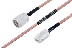 MIL-DTL-17 N Male to N Female Cable 30 Inch Length Using M17/60-RG142 Coax