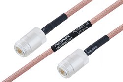 MIL-DTL-17 N Female to N Female Cable 200 cm Length Using M17/60-RG142 Coax