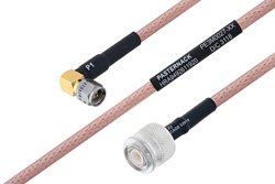 TNC Male to SMA Male Right Angle Cable Using M17/60-RG142 Coax