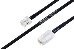 MIL-DTL-17 BNC Male to N Female Cable 60 Length Using M17/84-RG223 Coax