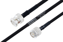 MIL-DTL-17 BNC Male to TNC Male Cable 100 cm Length Using M17/84-RG223 Coax
