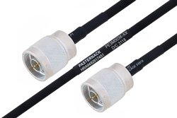 MIL-DTL-17 N Male to N Male Cable 24 Inch Length Using M17/84-RG223 Coax