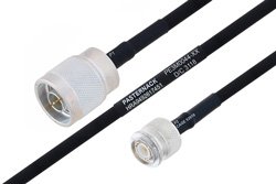 MIL-DTL-17 N Male to TNC Male Cable 100 cm Length Using M17/84-RG223 Coax