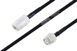 MIL-DTL-17 N Female to TNC Male Cable 12 Inch Length Using M17/84-RG223 Coax