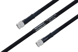 MIL-DTL-17 SMA Male to SMA Male Cable 12 Inch Length Using M17/84-RG223 Coax