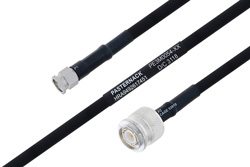 MIL-DTL-17 SMA Male to TNC Male Cable Using M17/84-RG223 Coax