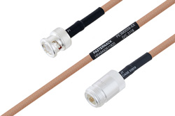 MIL-DTL-17 BNC Male to N Female Cable 200 cm Length Using M17/128-RG400 Coax