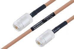 MIL-DTL-17 N Female to N Female Cable 72 Inch Length Using M17/128-RG400 Coax