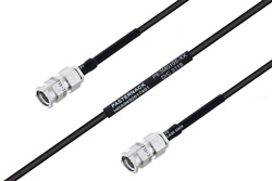 MIL-DTL-17 SMA Male to SMA Male Cable 100 cm Length Using M17/119-RG174 Coax