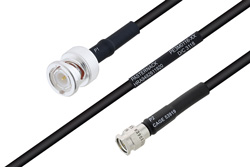 MIL-DTL-17 BNC Male to SMA Male Cable 100 cm Length Using M17/183-00001 Coax