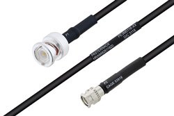 MIL-DTL-17 BNC Male to SMA Male Cable Using M17/183-00001 Coax
