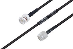 MIL-DTL-17 BNC Male to TNC Male Cable 48 Inch Length Using M17/183-00001 Coax