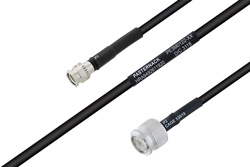 MIL-DTL-17 SMA Male to TNC Male Cable 12 Inch Length Using M17/183-00001 Coax
