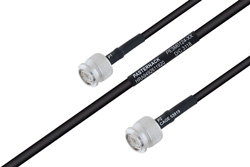 MIL-DTL-17 TNC Male to TNC Male Cable 24 Inch Length Using M17/183-00001 Coax