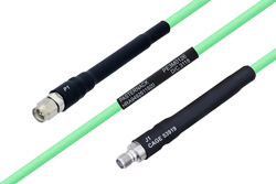 Temperature Conditioned SMA Male to SMA Female Low Loss Cable 18 Inch Length Using PE-P142LL Coax