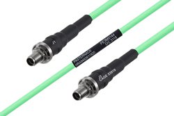 Temperature Conditioned SMA Female Bulkhead to SMA Female Bulkhead Low Loss Cable 48 Inch Length Using PE-P142LL Coax