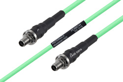 Temperature Conditioned SMA Female Bulkhead to SMA Female Bulkhead Low Loss Cable 60 Inch Length Using PE-P142LL Coax