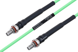 Temperature Conditioned SMA Female Bulkhead to SMA Female Bulkhead Low Loss Cable 48 Inch Length Using PE-P160LL Coax