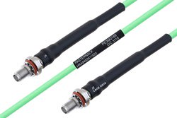 Temperature Conditioned SMA Female Bulkhead to SMA Female Bulkhead Low Loss Cable Using PE-P160LL Coax