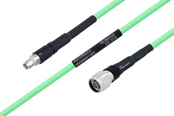 Temperature Conditioned SMA Male to N Male Low Loss Cable 48 Inch Length Using PE-P300LL Coax
